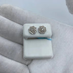 14K Gold Octagon Diamond Earrings - additional product view 8