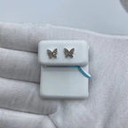 14K Gold Butterfly Diamond Earrings - additional product view 4