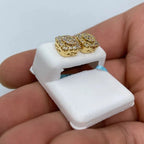 14K Gold Elite Square Diamond Earrings - additional product view 4
