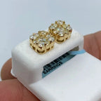 14K Gold Square Stud Diamond Earrings 1.7 Ct - additional product view 3