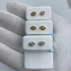 14K Gold Eye Diamond Earrings - additional product view 2