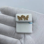 14K Gold Butterfly Diamond Earrings - additional product view 6