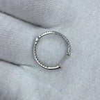 10K Gold Small Circle Hoop Diamond Earrings - additional product view 5