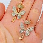 14K Gold Monarchy Butterfly Diamond Pendant - additional product view 2
