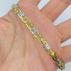 10K Gold 5.5mm Two-Tone Braided Bracelet 7 in - additional product view 3