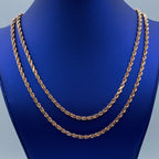 10K 4.6mm Rope Chain in Rose Gold 20–22 in - additional product view 2