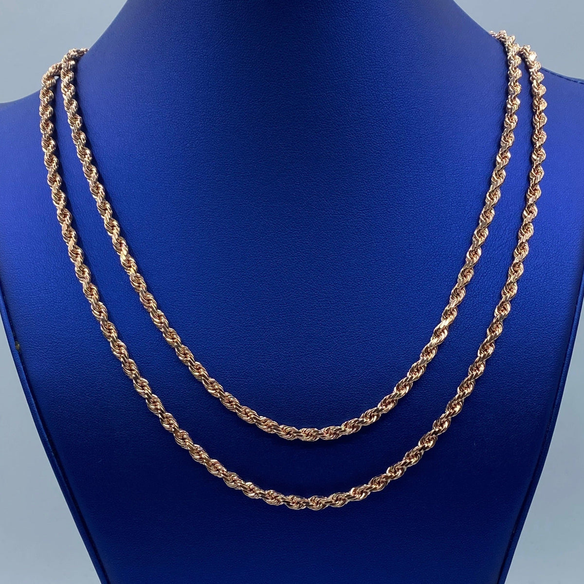 10K 4.6mm Rope Chain in Rose Gold 20–22 in - additional product view 2