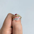 14K Gold Baguette Diamond Unity Engagement Ring - additional product view 3