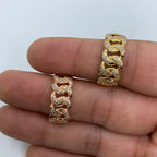10K Gold Cuban Link Diamond Ring (9mm) - additional product view 3