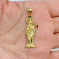 10K Gold Santa Muerte Grim Reaper Pendant, Medium - close-up product photo