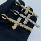 10K Gold Square Cross Diamond Pendant - additional product view 6
