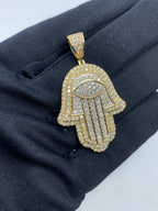 14K Gold Hamsa Diamond Pendant - additional product view 4