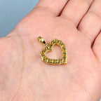 10K Gold/14K Open Heart Diamond Pendant - additional product view 7