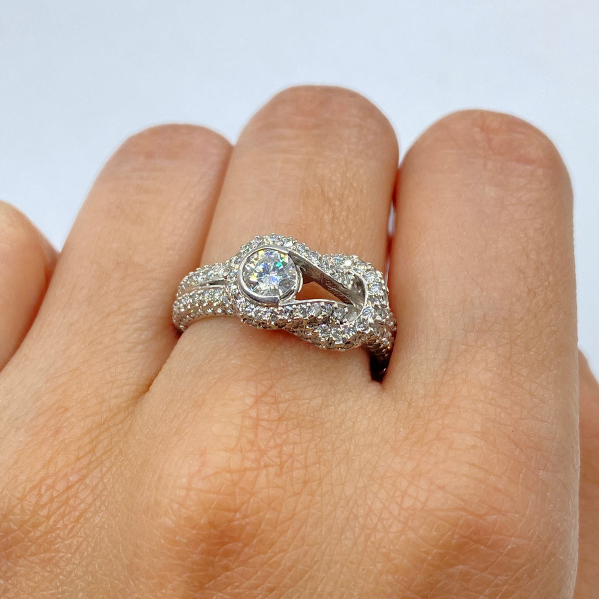 18K Gold Eternity Knot Diamond Ring - additional product view 3
