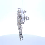 14K Gold Marquise Hanging Diamond Baguette Earrings - additional product view 6