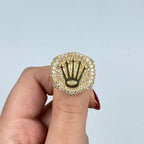 14K Gold Jumbo Crown Diamond Ring - additional product view 8