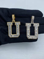 Initial U Baguette Diamond Pendant - main product photo