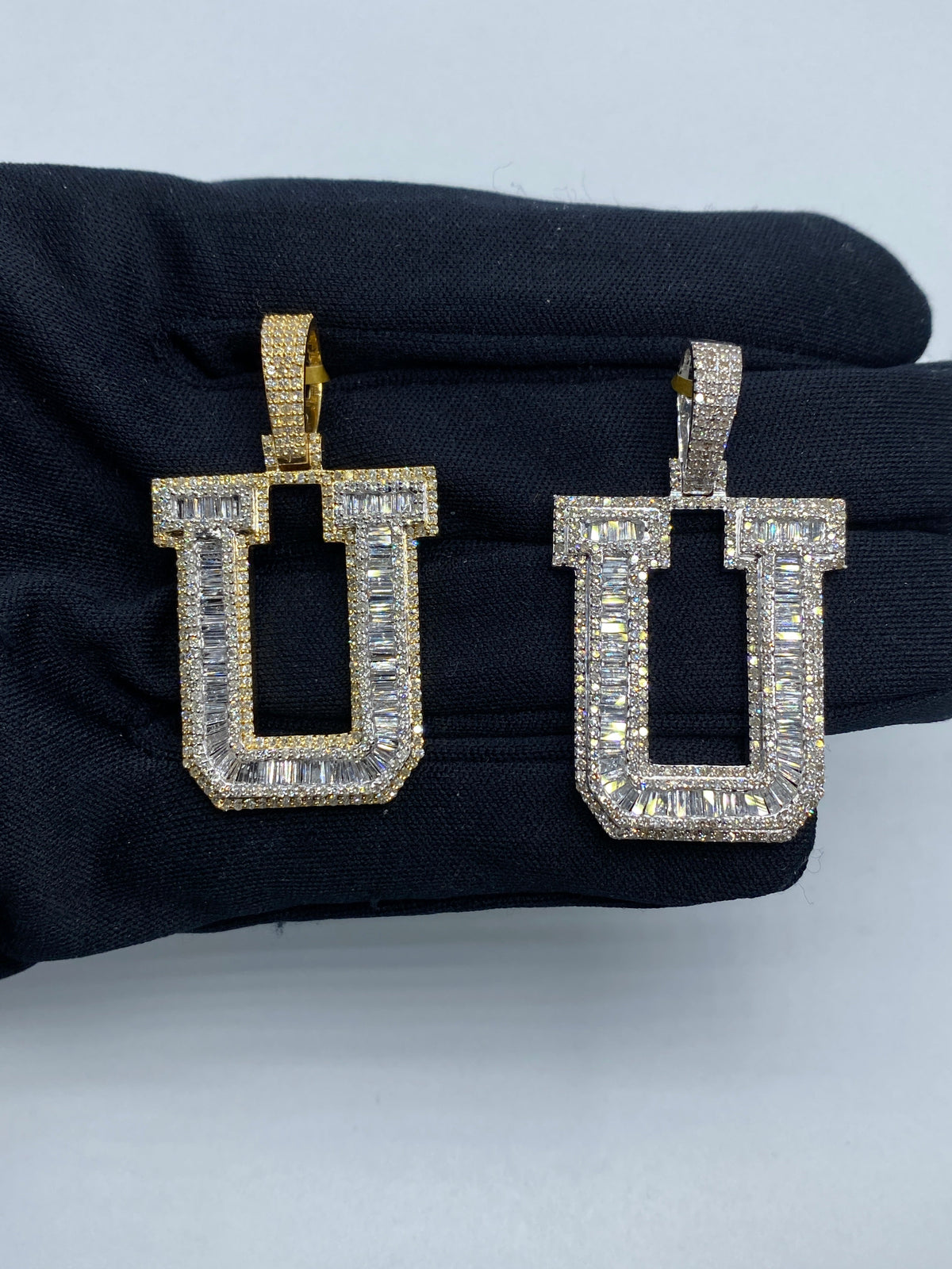 Initial U Baguette Diamond Pendant - main product photo