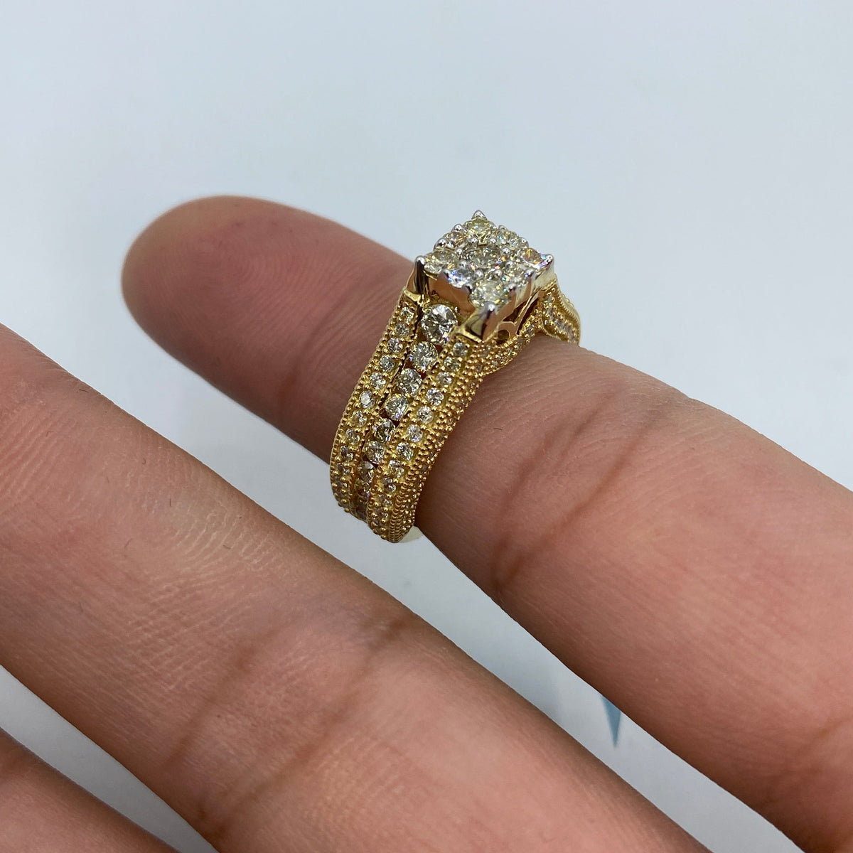 14K Gold Ladies Miami Beach Diamond Ring - additional product view 6