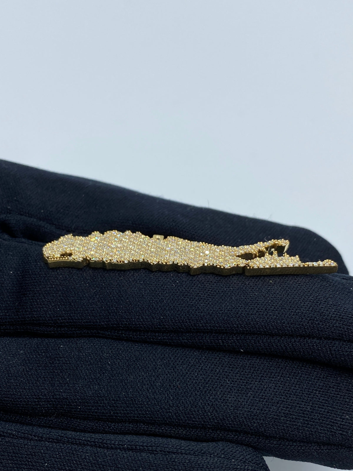 10K Gold Long Island Diamond Pendant - additional product view 4
