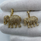 10K Gold Elephant Diamond Pendant - additional product view 9
