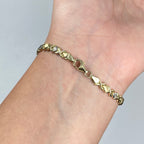 10K Gold XO Link Bracelet 7 in - additional product view 4