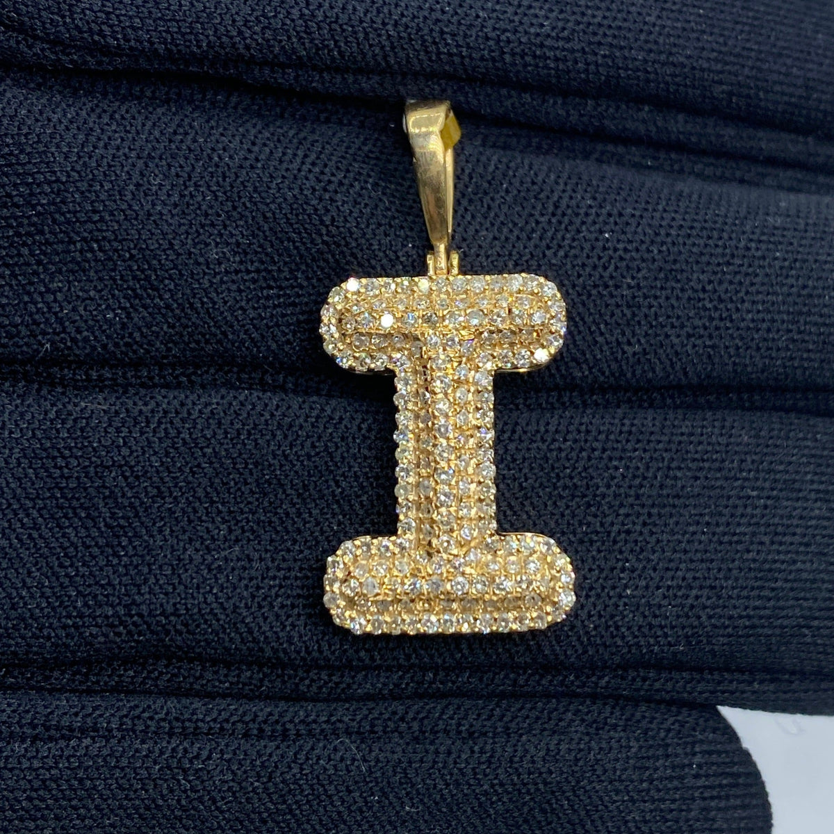 Initial I Bubble Diamond Pendant - additional product view 2