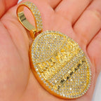 14K Gold Last Supper Circle Diamond Pendant - additional product view 3