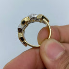 10K Gold Two-Tone Cuban Link Diamond Ring - additional product view 5