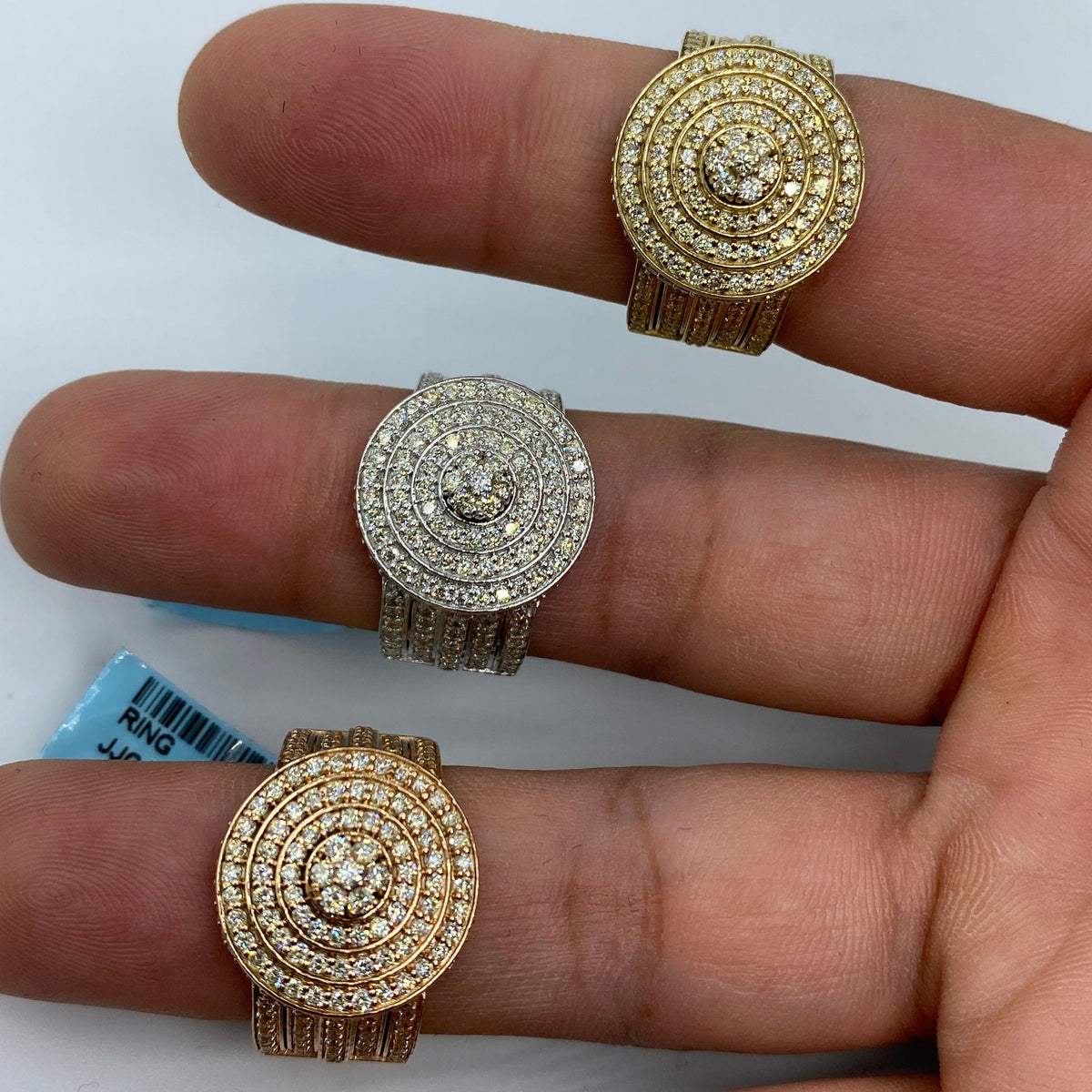14K Gold Circle Diamond Wave Ring - additional product view 6