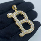Initial B Old English Diamond Pendant - additional product view 3