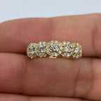 14K Gold Quintuple Flower Diamond Engagement Ring - additional product view 3