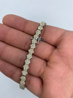 14K Gold 5.5mm Flower Diamond Bracelet 8.5 in - additional product view 4
