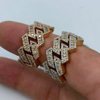 14K Gold 13mm Hawaiian Cuban Link Diamond Ring - additional product view 8