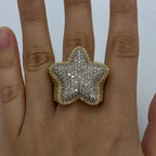 14K Gold Custom Rounded Star Diamond Ring - additional product view 2