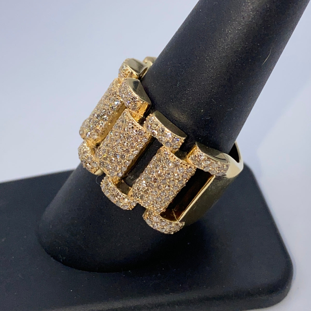 10K Gold/14K 15mm Watchband Diamond Ring - additional product view 6