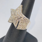 10K Gold/14K Halo Star Diamond Ring - additional product view 6