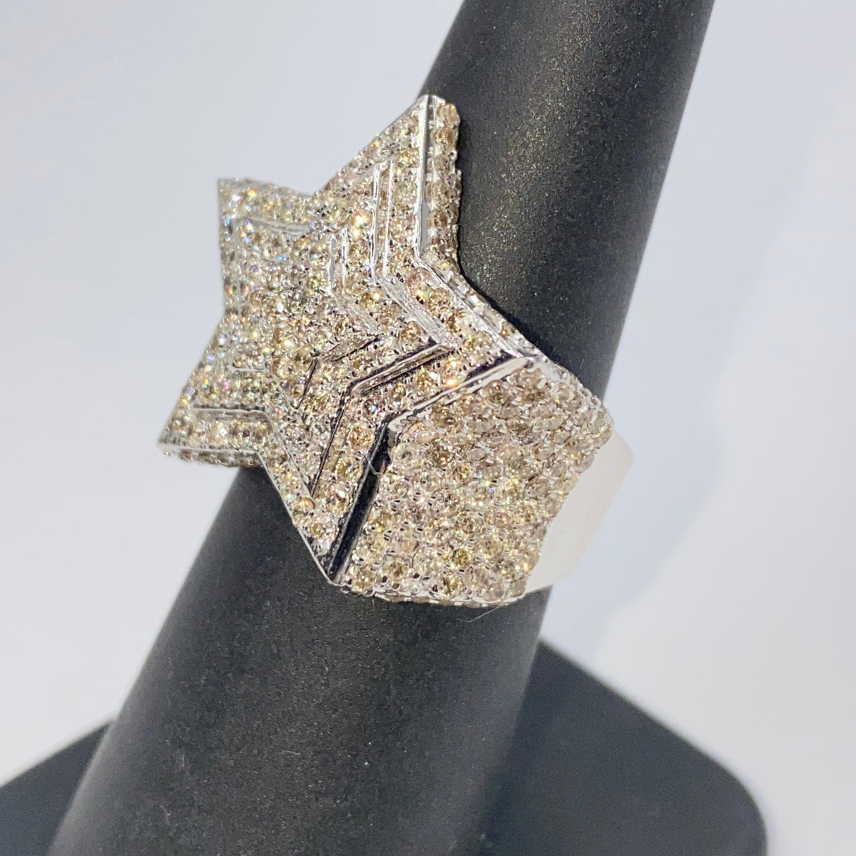 10K Gold/14K Halo Star Diamond Ring - additional product view 6