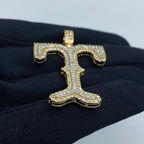 Initial T Old English Diamond Pendant - additional product view 4