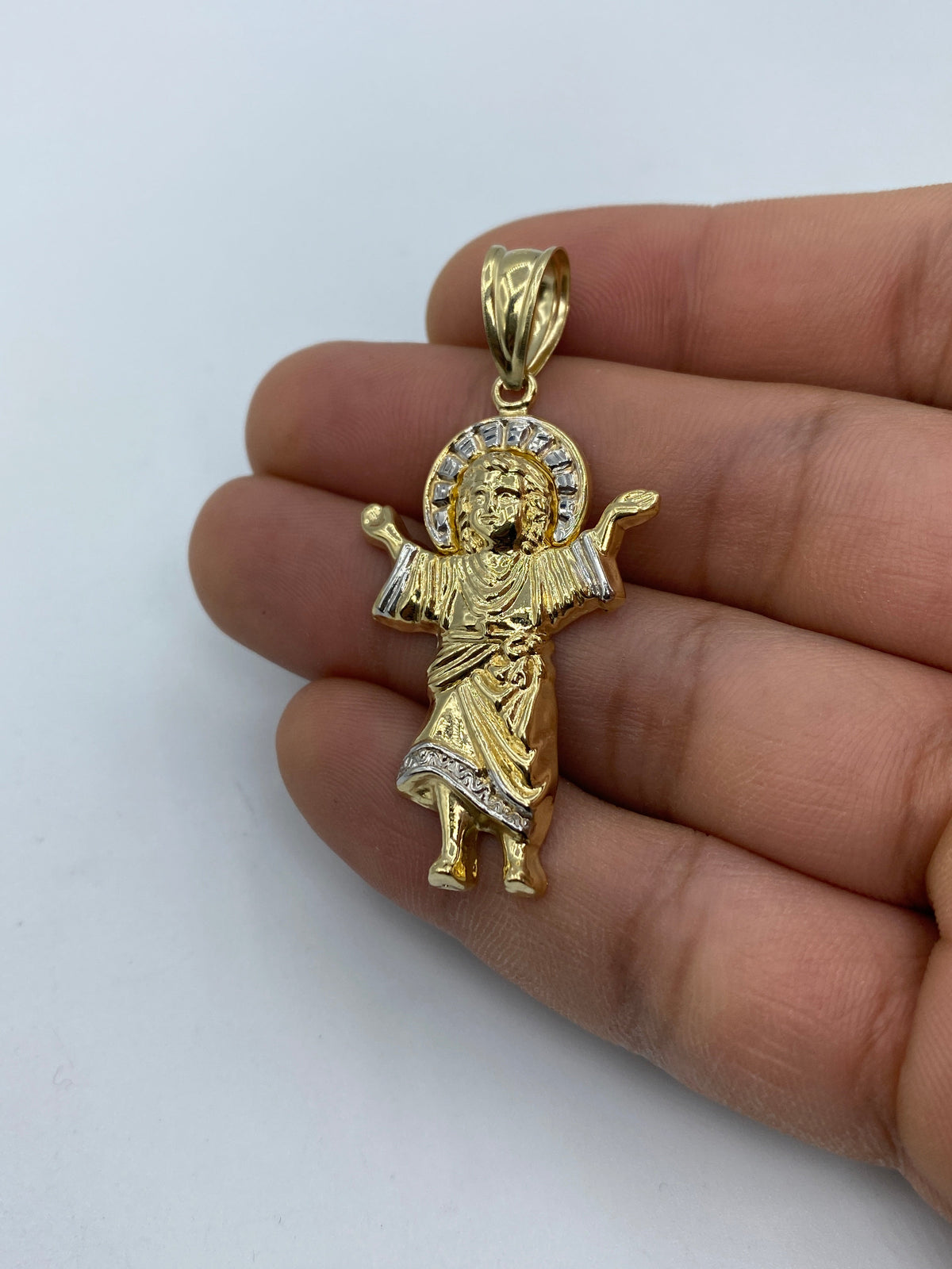 14K Gold Baby Jesus Pendant - additional product view 3
