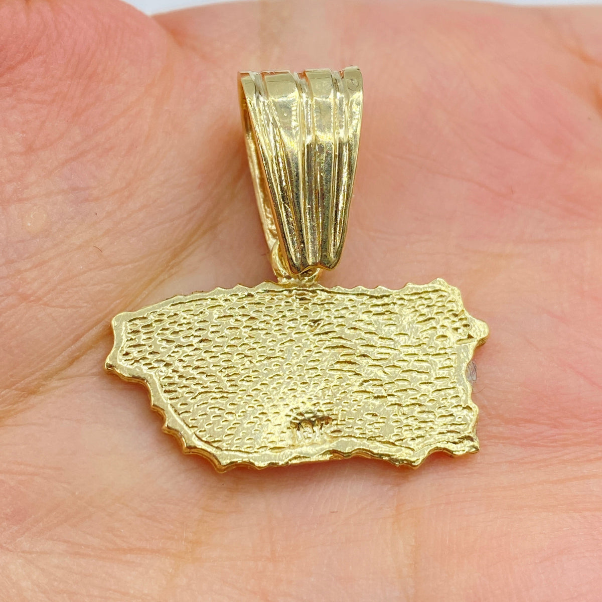 10K Gold Pride of Puerto Rico Flag Pendant - additional product view 4