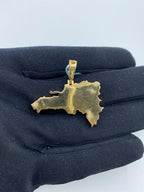 14K Gold Dominican Republic Diamond Pendant - additional product view 4