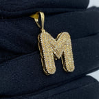 Initial M Bubble Diamond Pendant - additional product view 4