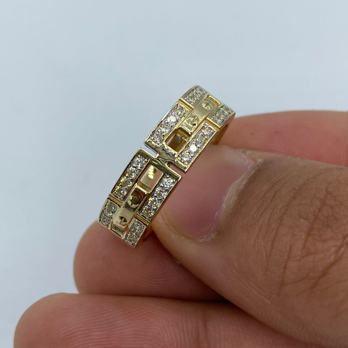 10K Gold Anniversary Link Diamond Band - additional product view 3