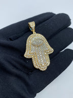 14K Gold Hamsa Diamond Pendant - additional product view 3