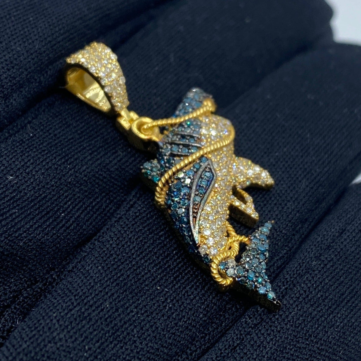 Blue Shark Diamond Pendant - additional product view 3