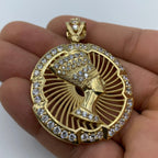 14K Gold Queen Nefertiti Pendant - additional product view 4