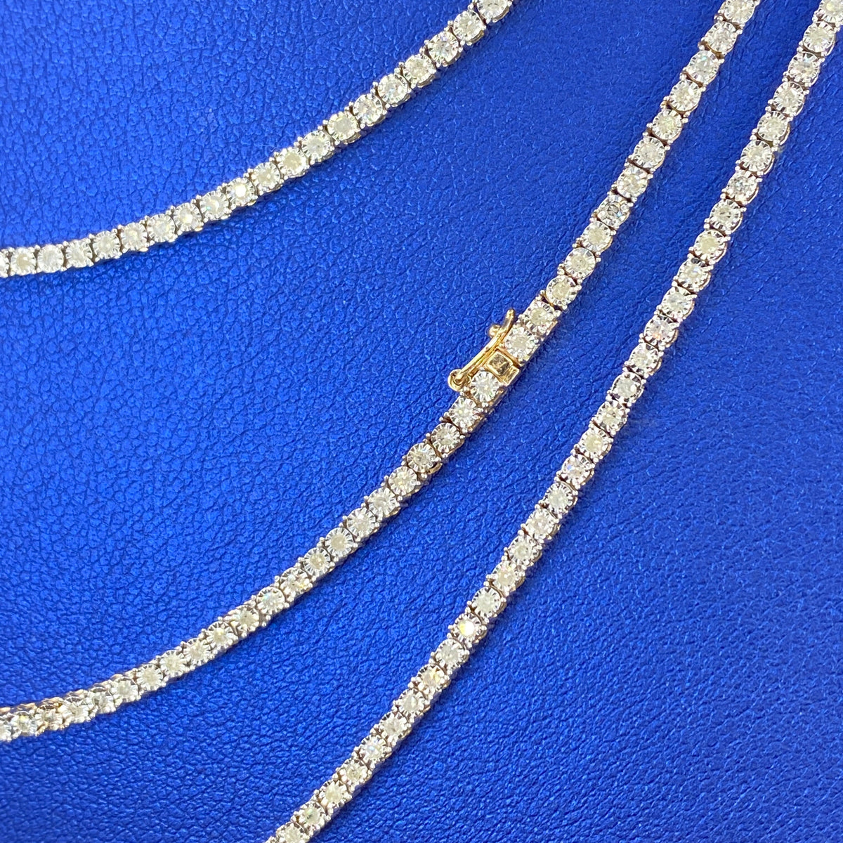 10K Gold Shine Diamond Tennis Chains 16–20 in - additional product view 5