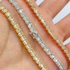 14K Gold 4.3mm Baguette Tennis Diamond Bracelet 7 in - additional product view 2