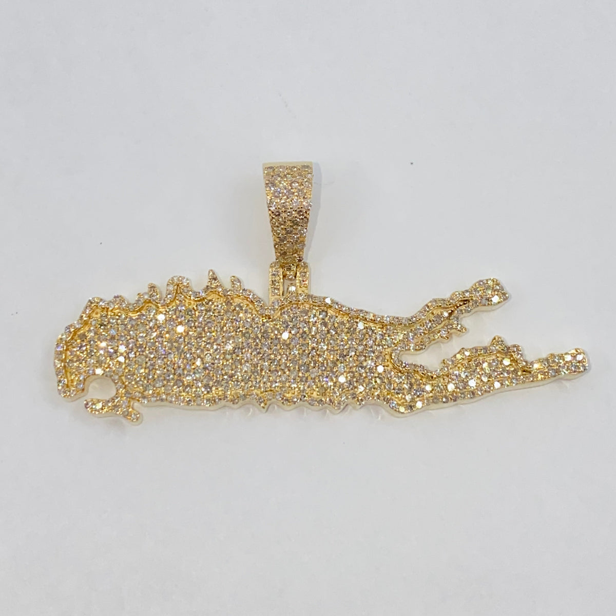 10K Gold Long Island Diamond Pendant - additional product view 4